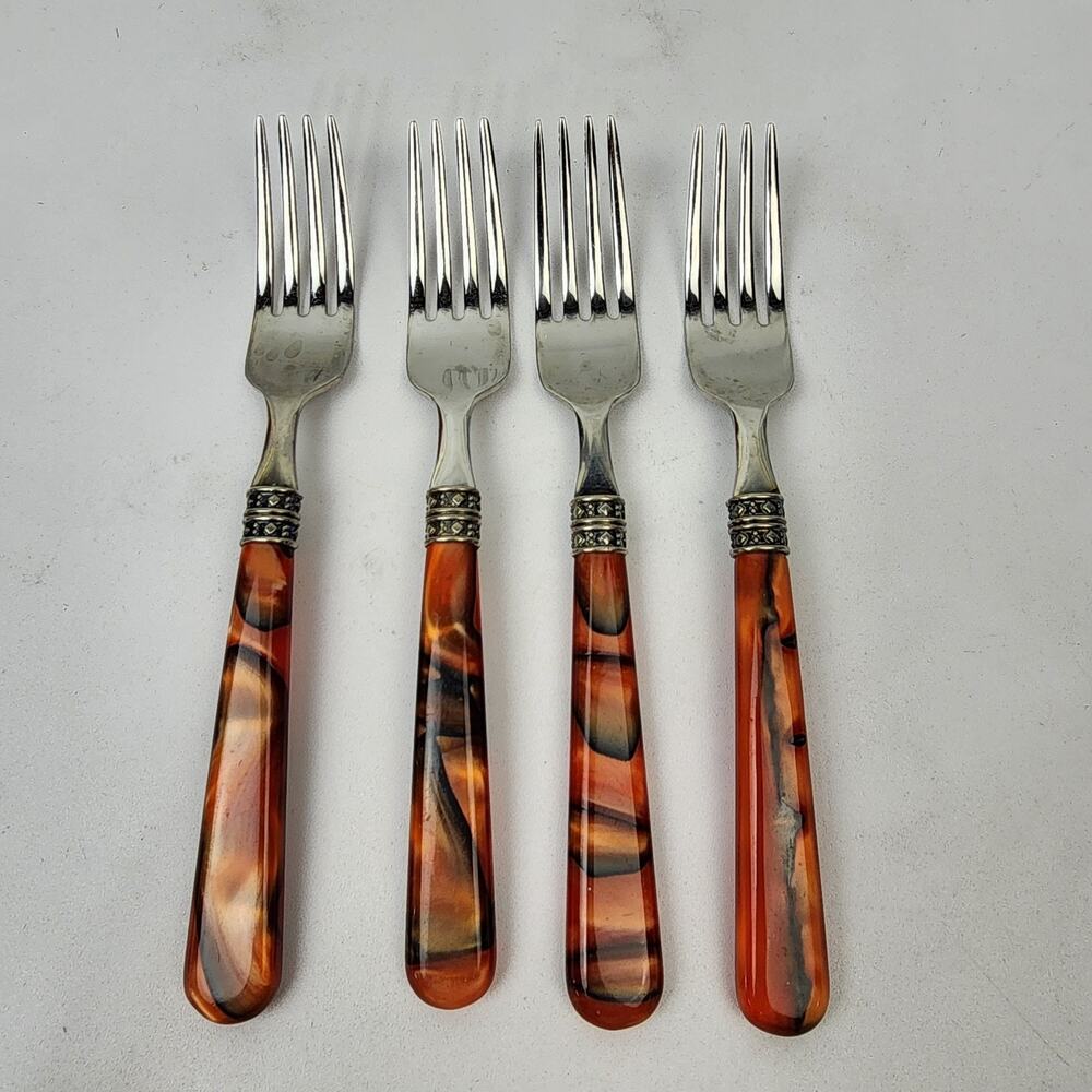 Barenthal L'Art Le Table Stainless 18/10 Silverware Tortoise Handle Desert Forks